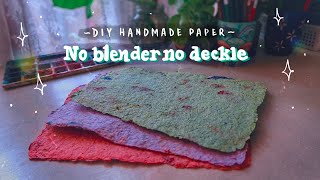 DIY handmade paper  How to make paper without blender and deckle  Recycle Paper  Vijayta Sharma [upl. by Norean608]