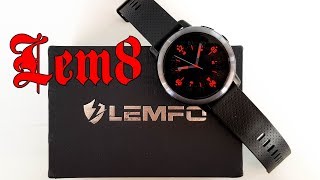 Обзор LEMFO LEM8 умные часы с круглым AMOLED экраном Android и поддержкой 4G LTE [upl. by Enneirda]