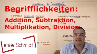 mathematische Begrifflichkeiten  Mathematik  Lehrerschmidt [upl. by Einnor577]