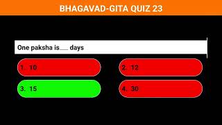 BHAGAVAD GITA QUIZ 23 [upl. by Llertnod608]