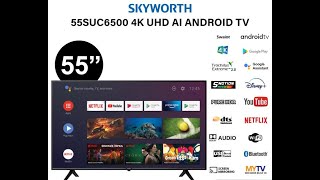 review android tvSkyworth 55SUC6500 55 inch 4k HD [upl. by Kelwin573]