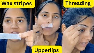 Self Threading l Threading And upperlips in summer without Thread l Threading Tutorials [upl. by Asille]