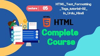 HTML  Text  Formatting  Tags  Tutorial  in  Hindi  Urdu  Part [upl. by Aerbas]