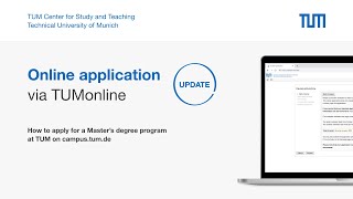 Online Application at TUM – Update  A TUMonline Tutorial [upl. by Yeltnarb]