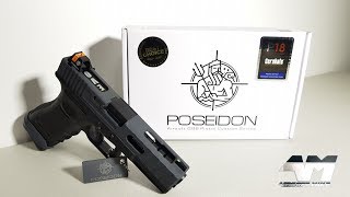 POSEIDON P18 EVO MOD1 CERAKOTE GREY  GBB G18  Airsoft Unboxing Review [upl. by Batory117]