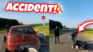 IL FONCE SUR UN JEUNE MOTARD ET CAUSE UN ACCIDENT🤬Fun Compilations 2023 [upl. by Kall]