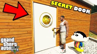 Franklin Opened THE SECRET DOOR of Franklins House in GTA 5  SHINCHAN and CHOP [upl. by Auahsoj]