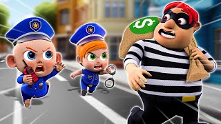 Police Catches Thief  Police Song  Funny Songs and More Nursery Rhymes amp Kids Songs [upl. by Sarina148]