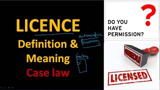 Licence meaning section 52 The Indian Easement Act 1882 [upl. by Wolfgram201]