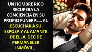 UN HOMBRE RICO RECUPERA LA CONCIENCIA EN SU PROPIO FUNERAL AL ESCUCHAR A SU ESPOSA Y AL AMANTE DE [upl. by Stace]