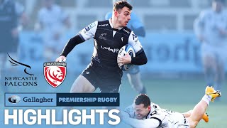 Newcastle v Gloucester  HIGHLIGHTS  Victory despite weather  Gallagher Premiership 202021 [upl. by Jago]