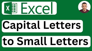 How to Change Capital Letters to Small Letters in Excel  Easy to Follow [upl. by Niddala]