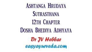 Ashtanga Hrudaya Sutrasthana 12th Chapter Shloka Recitation [upl. by Demmahum]