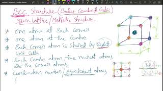 BCC  Body Centred Cubic Structure  Engineering Materials Material science  Mechanical  Telugu [upl. by Thomasina]