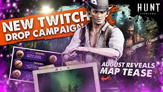 NEW TWITCH DROPS August reveals MAP TEASE and more HUNT Showdown News Roundup [upl. by Ardnoet]