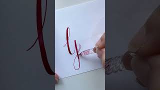 Letter G Calligraphy2 ways using glass penshorts calligraphy handlettering fauxcalligraphy [upl. by Dott225]