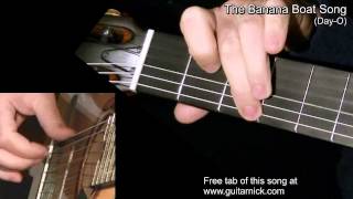 THE BANANA BOAT SONG Fingerstyle Guitar Lesson  TAB by GuitarNick [upl. by Anead]