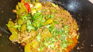 Fry Qeema recipe  Karahi Qeema recipe by Erum Cuisine  how to make capsicum Qeema 🇵🇰 [upl. by Adamek]