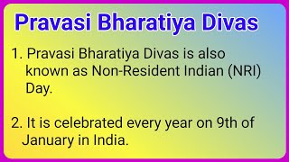 Pravasi Bharatiya Divas 10 Lines essay in English NRI Day Information World of Essay Speech [upl. by Ertha]