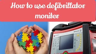 how to use defibrillator moniter in hospital setting [upl. by Nirat]