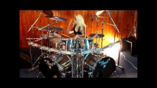 Jully Lee Drummer Girl COZY POWELL TRIBUTE  DANCE WITH THE DEVIL 13 [upl. by Haas]