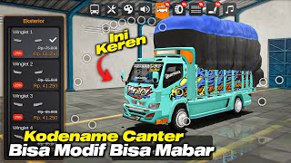 Kodename Truk Canter Mabar❗Bisa Modif Full Acc 😱 BUSSID V411 [upl. by Ahsital149]