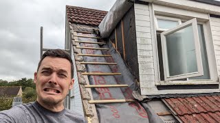 ROOF LEAKING AGAIN New Membrane and Battens  DIY Roofing Dormer [upl. by Lj]