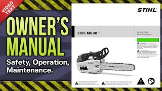 Owners Manual STIHL MS 201 T Chain Saw [upl. by Ivory525]