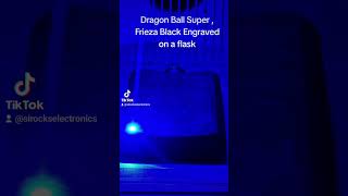 Having fun engraving Frieza Black on a metal hip flask What should I engrave next dbs frieza [upl. by Ydneh]