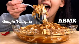 ASMR  EATING CHEESY POUTINE MUKBANG WHISPER  MANGIA WHISPERS 먹방 [upl. by Alliber]