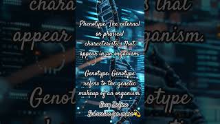 Definition of Phenotype and Genotypeshorts viewsviralvideosubscribersgrow learning [upl. by Sydelle211]