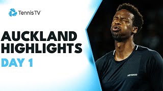 Monfils Begins Season vs Marozsan Eubanks amp Wolf Feature  Auckland 2024 Day 1 Highlights [upl. by Hosfmann]