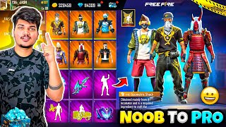 Free Fire I Got All Rare Bundles In My NOOB Account😍💦 40000 Diamonds💎 Garena Free Fire [upl. by Ojadnama]