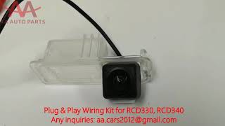 CMT Volkswagen RCD330 RCD340 Reverse Camera Plug amp Play Interface [upl. by Eelyrehc270]