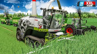 LS22 XXL GrünroggenErnte mit dem CLAAS Jaguar  XXL Farm 2 8  FARMING SIMULATOR 22 [upl. by Etnohs200]