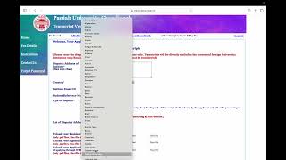 How to apply for Transcripts in Punjab UniversityChandigarh for Evaluation Either WES OR IRCC [upl. by Suedama699]