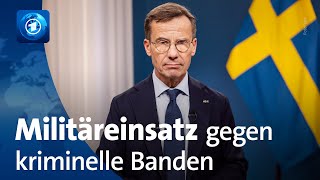 Schweden plant Militäreinsatz gegen Bandengewalt [upl. by Hinkle]