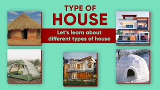 Types of houses  Different types of houses  Learning Different Types of Houses for kids [upl. by Ahsikrats237]