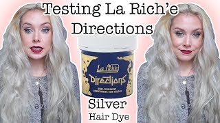 TESTING LA RICHE DIRECTIONS SILVER HAIR DYE  FIRST IMPRESSIONS TUTORIAL  ELLIE KING [upl. by Brit691]