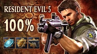 RESIDENT EVIL 5  100 Speed RuN All BSAA Emblems Treasures Weapons [upl. by Bellanca]