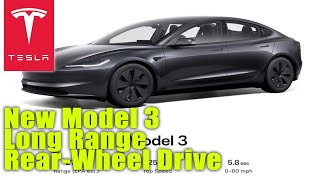 Tesla Launches New Model 3 Long Range RearWheel Drive [upl. by Anahsat]