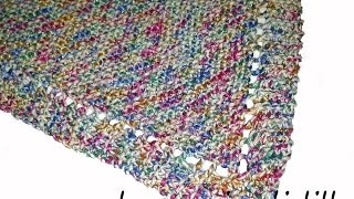 lillas tutorials scialle ai ferri facilissimo  Easy peasy knitted shawl [upl. by Netneuq]