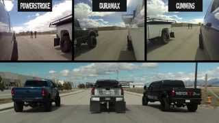 POWERSTROKE VS DURAMAX VS CUMMINS PART 2 [upl. by Jerusalem821]