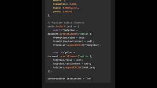 Creating a unit converter in JavaScript  easy coding programming techtips javascript explore [upl. by Bail]