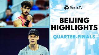 Alcaraz vs Khachanov Sinner vs Lehecka amp More  Beijing 2024 QuarterFinals Highlights [upl. by Andrej142]