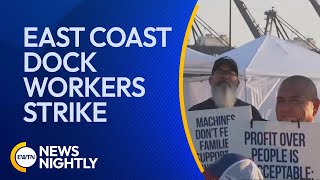 East Coast Dock Workers Strike amp Its Effect on Supply Chain amp Consumer Impact  EWTN News Nightly [upl. by Allegra]