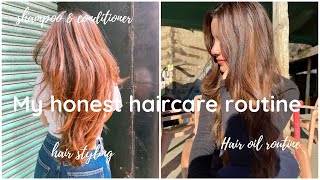 my honest haircare routine for color treated dry amp damaged hair  Harshala Patil [upl. by Hera190]