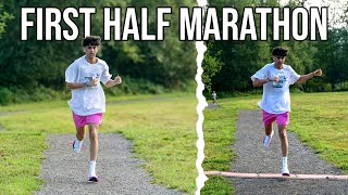 I RAN MY FIRST HALF MARATHON  Race Recap [upl. by Tevis]