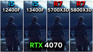 i5 12400F vs i5 13400F vs Ryzen 7 5700X3D vs Ryzen 7 5800X3D  RTX 4070 [upl. by Trisa]