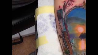 Sonnenuntergang am See  Sunset Tattoo by Priit Salusoo [upl. by Lietman]